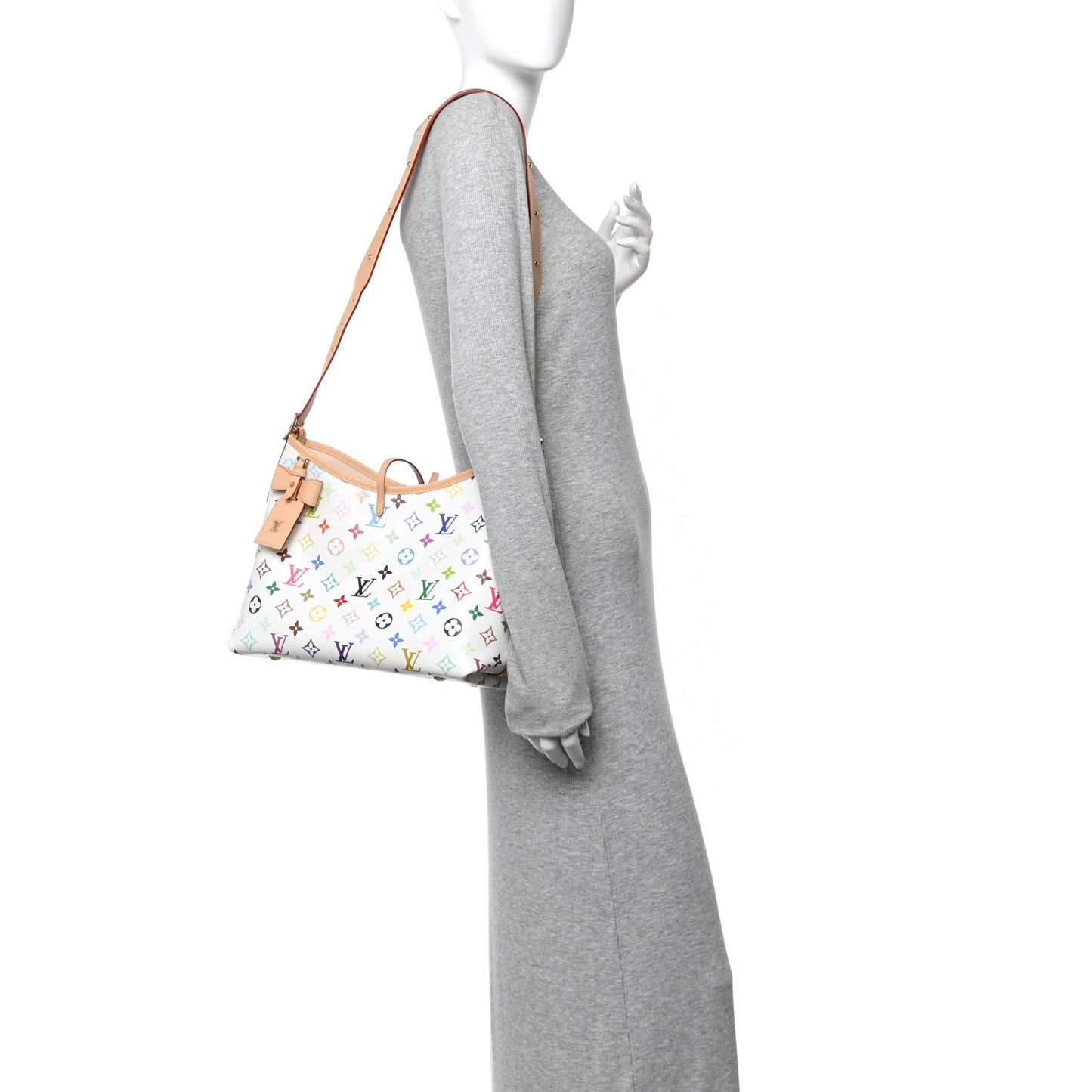 LV x TM Monogram Multicolor CarryAll PM White