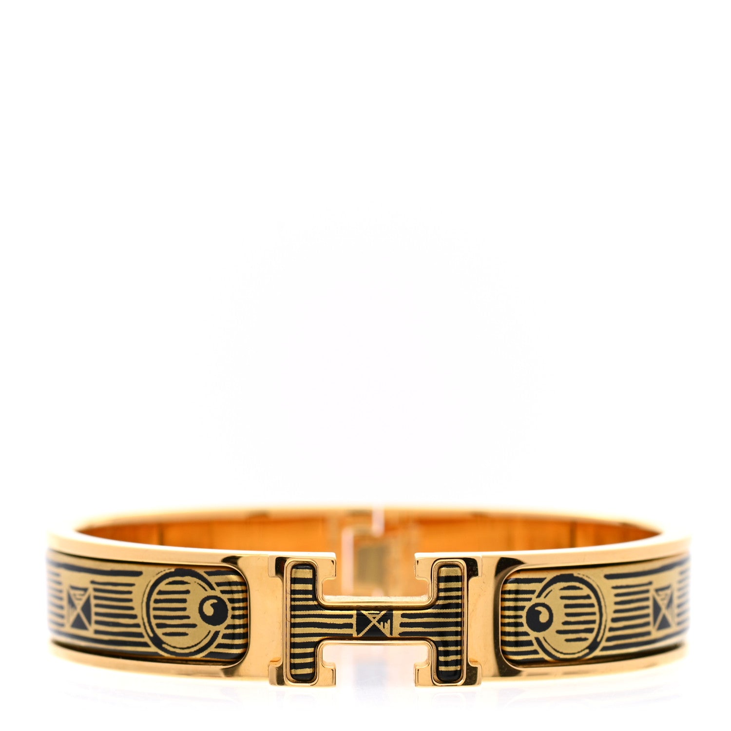 Hermes Enamel Narrow Print Clic Clac H Bracelet PM 1 of 5