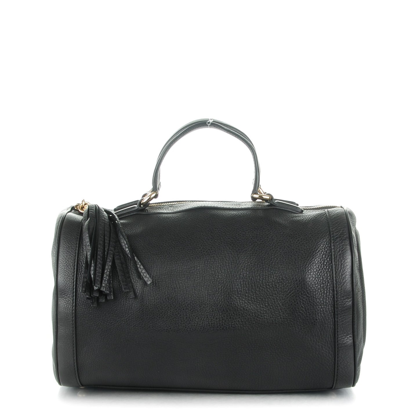Pebbled Calfskin Medium Soho Boston Black