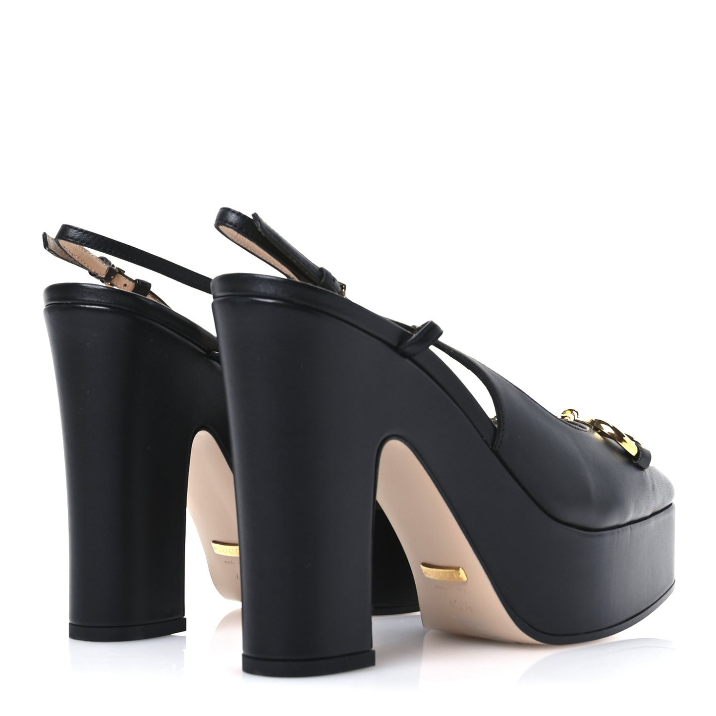 Nappa Horsebit Platform 35/120mm Slingback Pumps 40.5 Black
