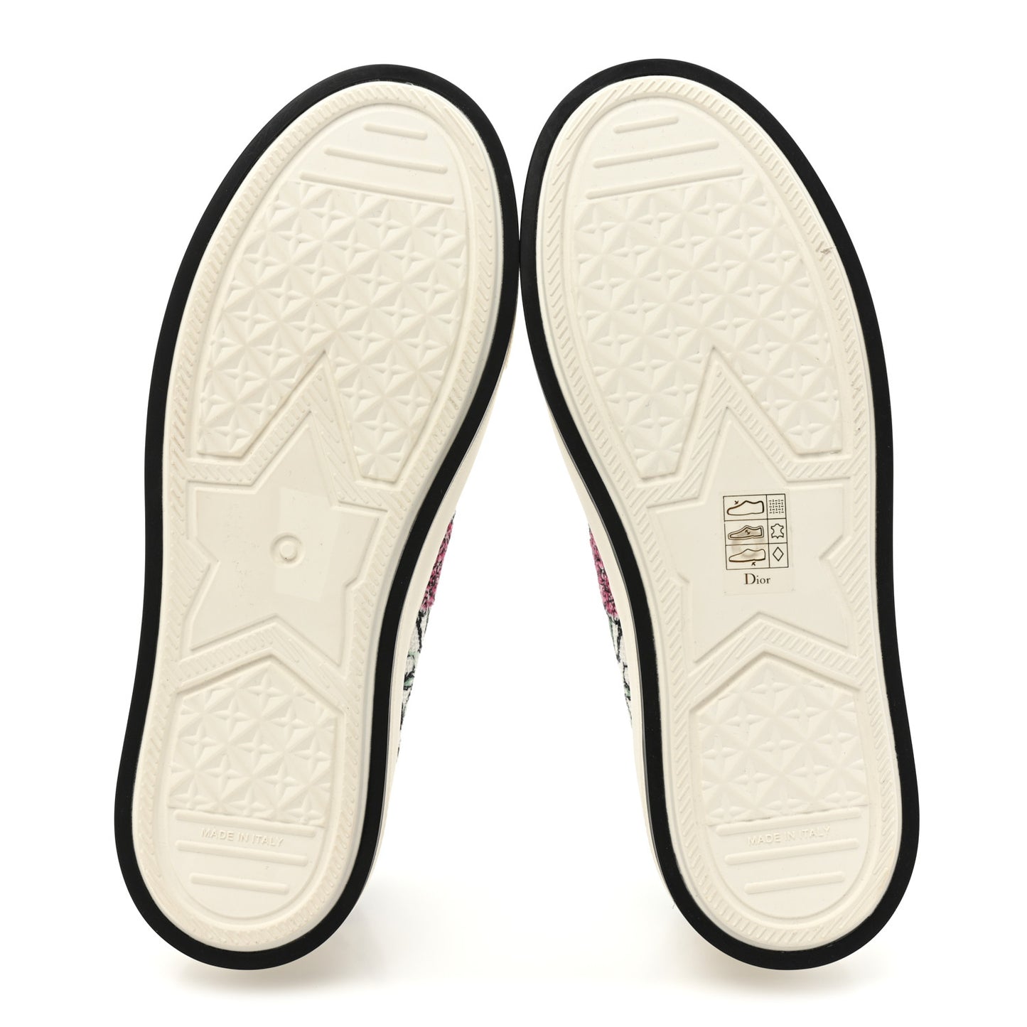 Canvas Jardin Botanique Embroidered Womens Walk'N'Dior Low Top Sneakers 37 White Multicolor