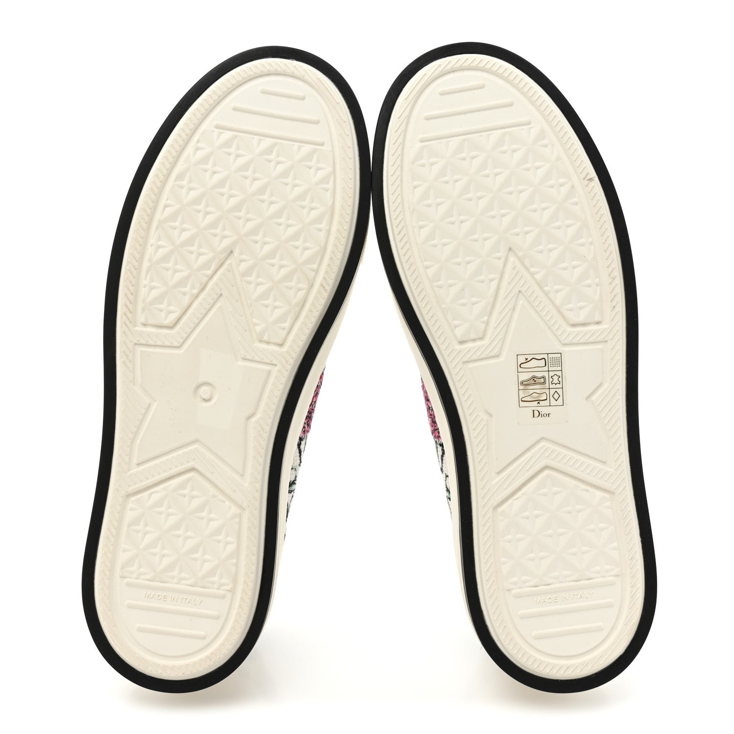 Christian Dior Canvas Jardin Botanique Embroidered Womens Walk'N'Dior Low Top Sneakers 37 White Multicolor 6 of 9