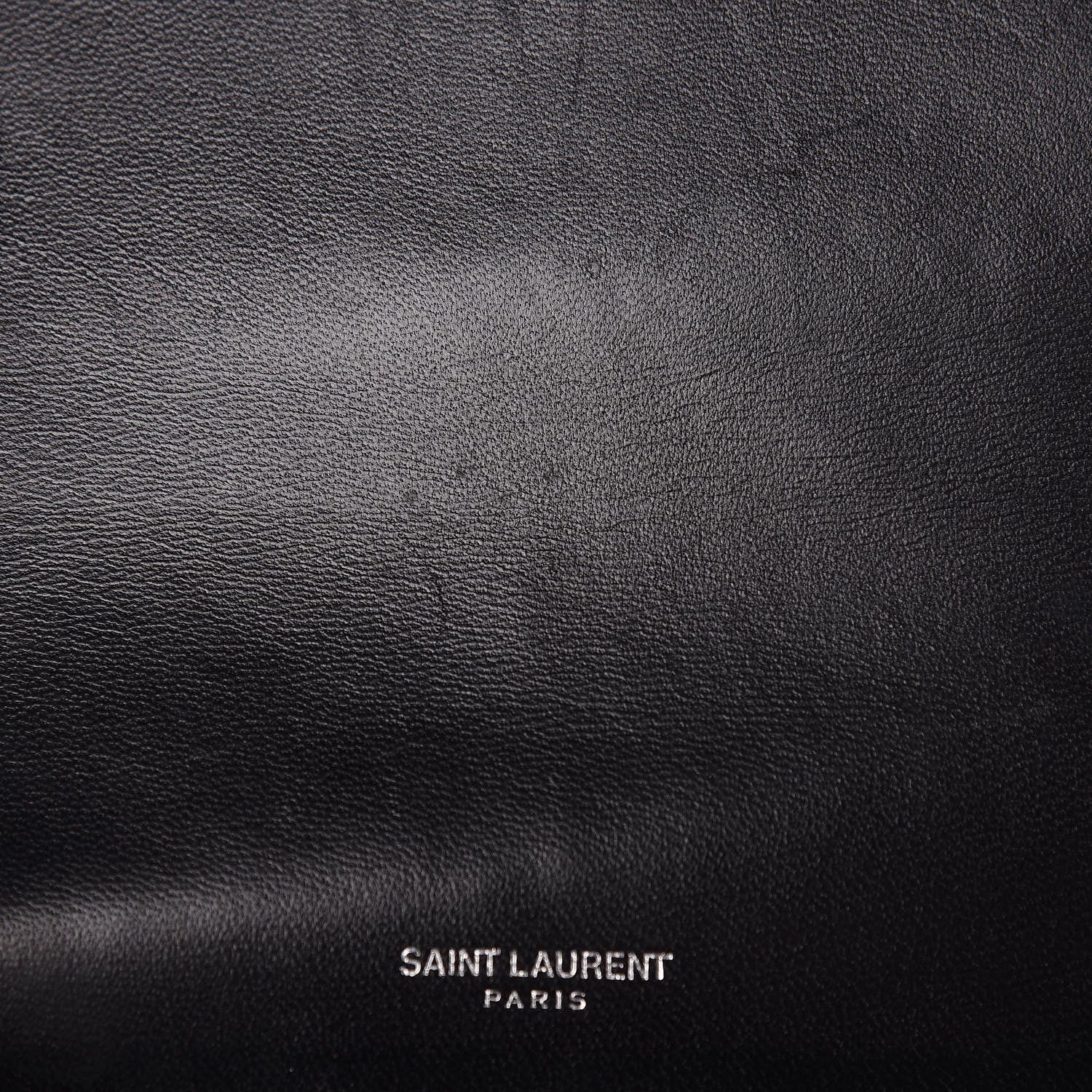 Saint Laurent Ostrich Calfskin Embossed Small Monogram Kate Satchel Black 9 of 14