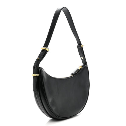 Prada Soft Calfskin Arque Shoulder Bag Black 3 of 9