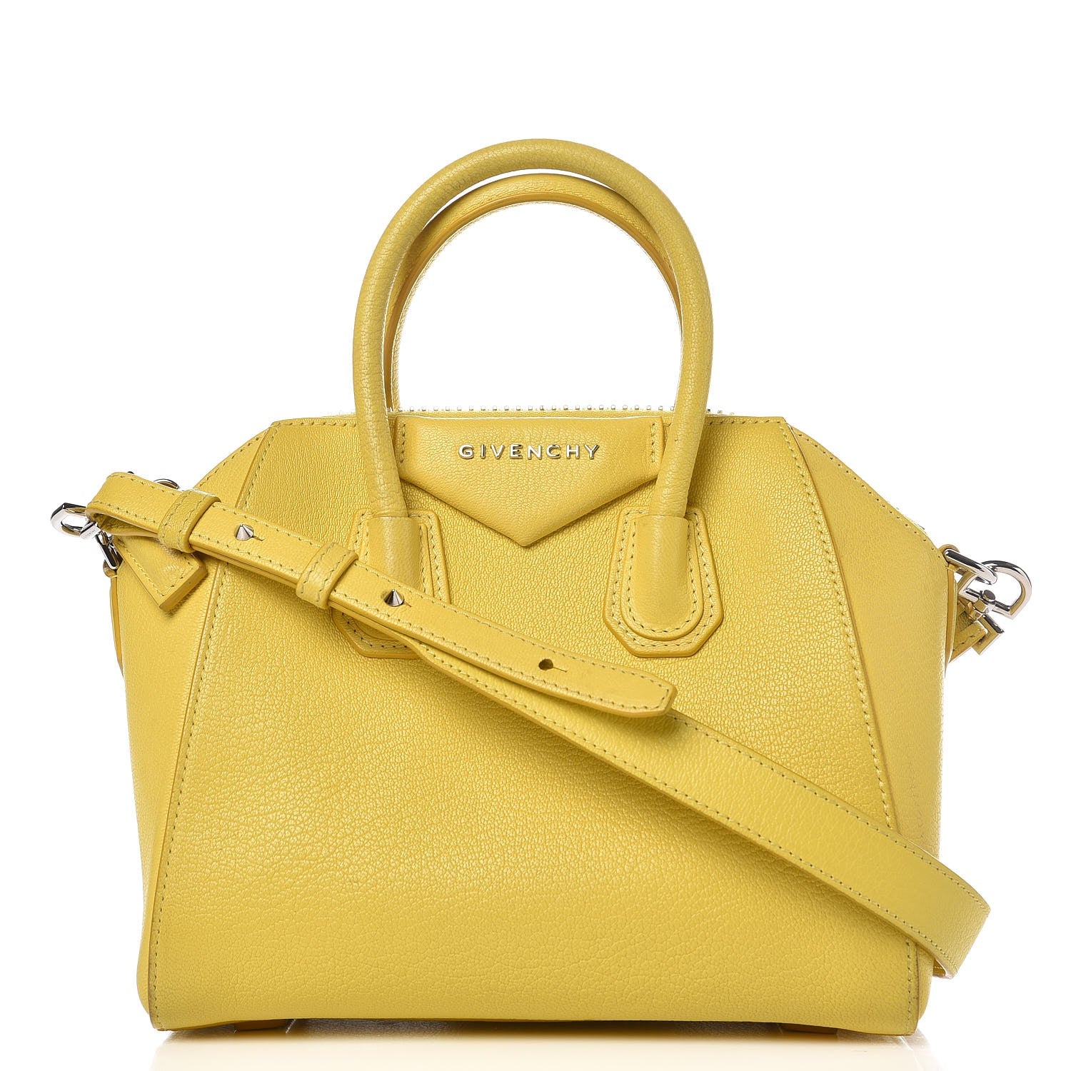 Givenchy Sugar Goatskin Mini Antigona Yellow 1 of 12