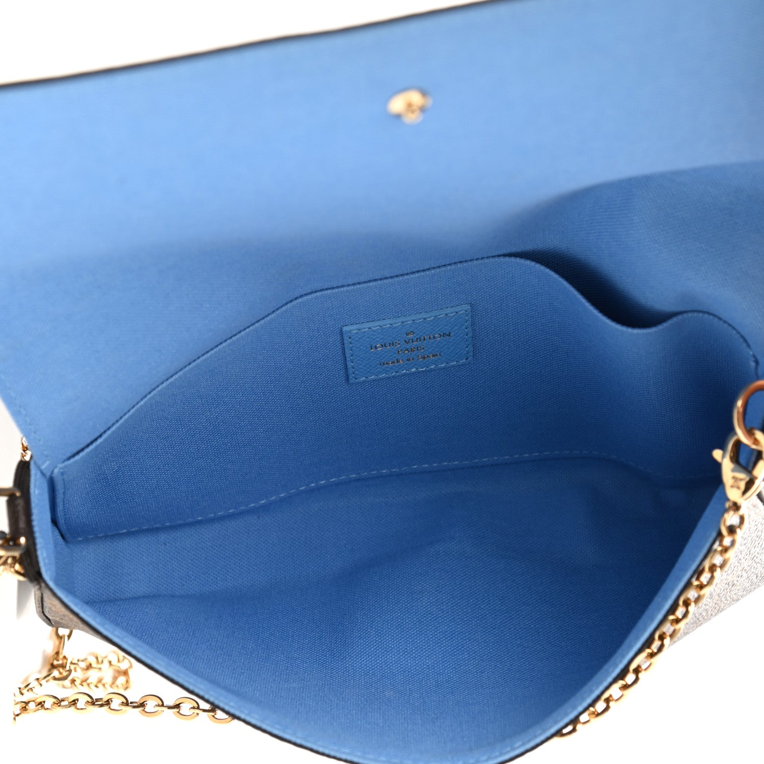 Louis Vuitton Monogram 2021 Christmas Animation China Wall Pochette Felicie Chain Wallet Myosotis Blue 6 of 10
