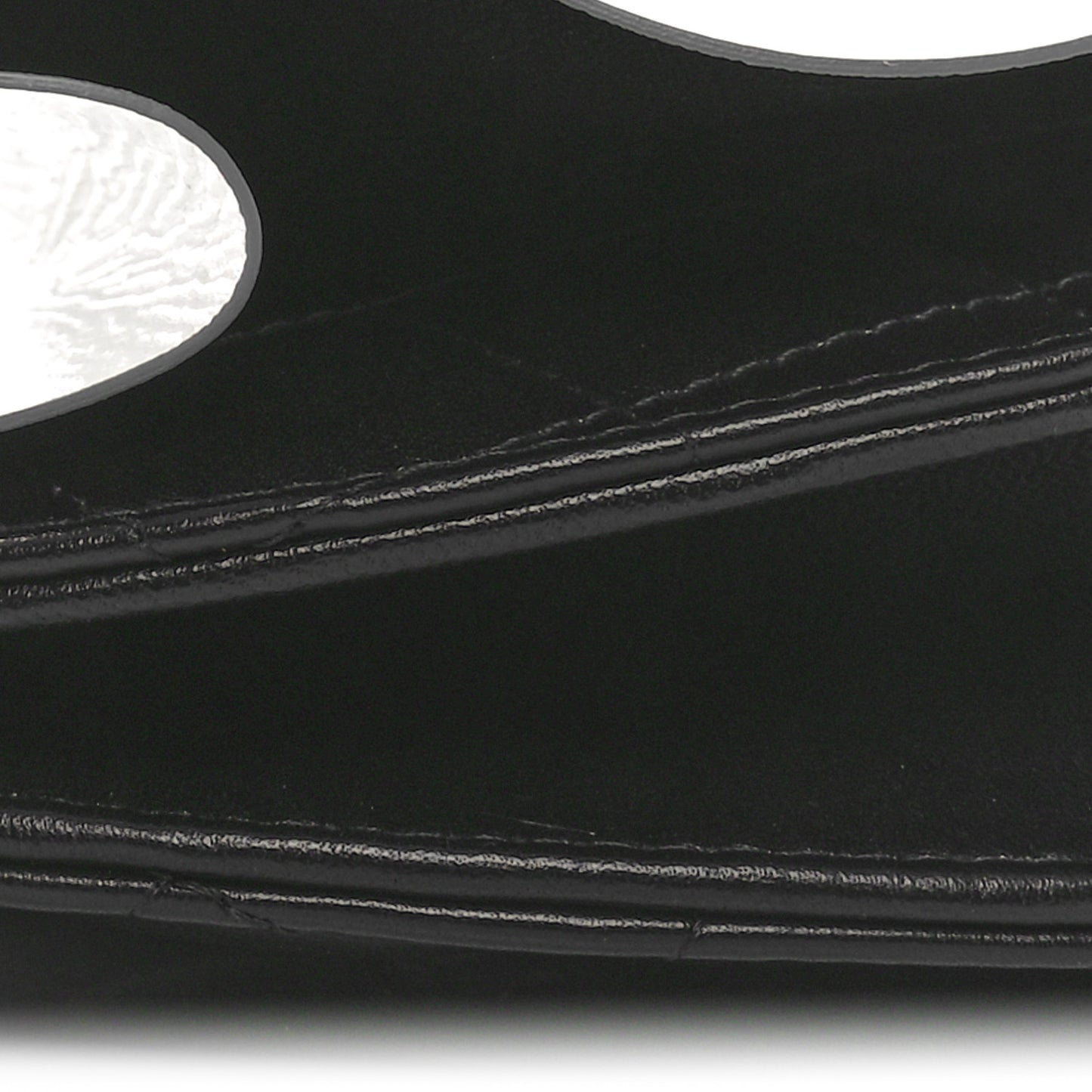 Metallic Lambskin Wave Clutch Black Silver