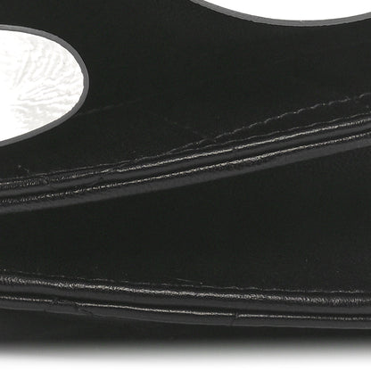 Chanel Metallic Lambskin Wave Clutch Black Silver 9 of 10