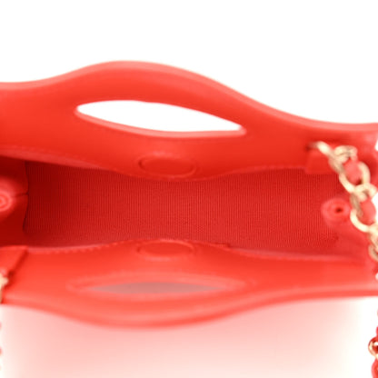 Chanel Shiny Lambskin Quilted Micro 31 Clutch With Chain Red 5 of 10