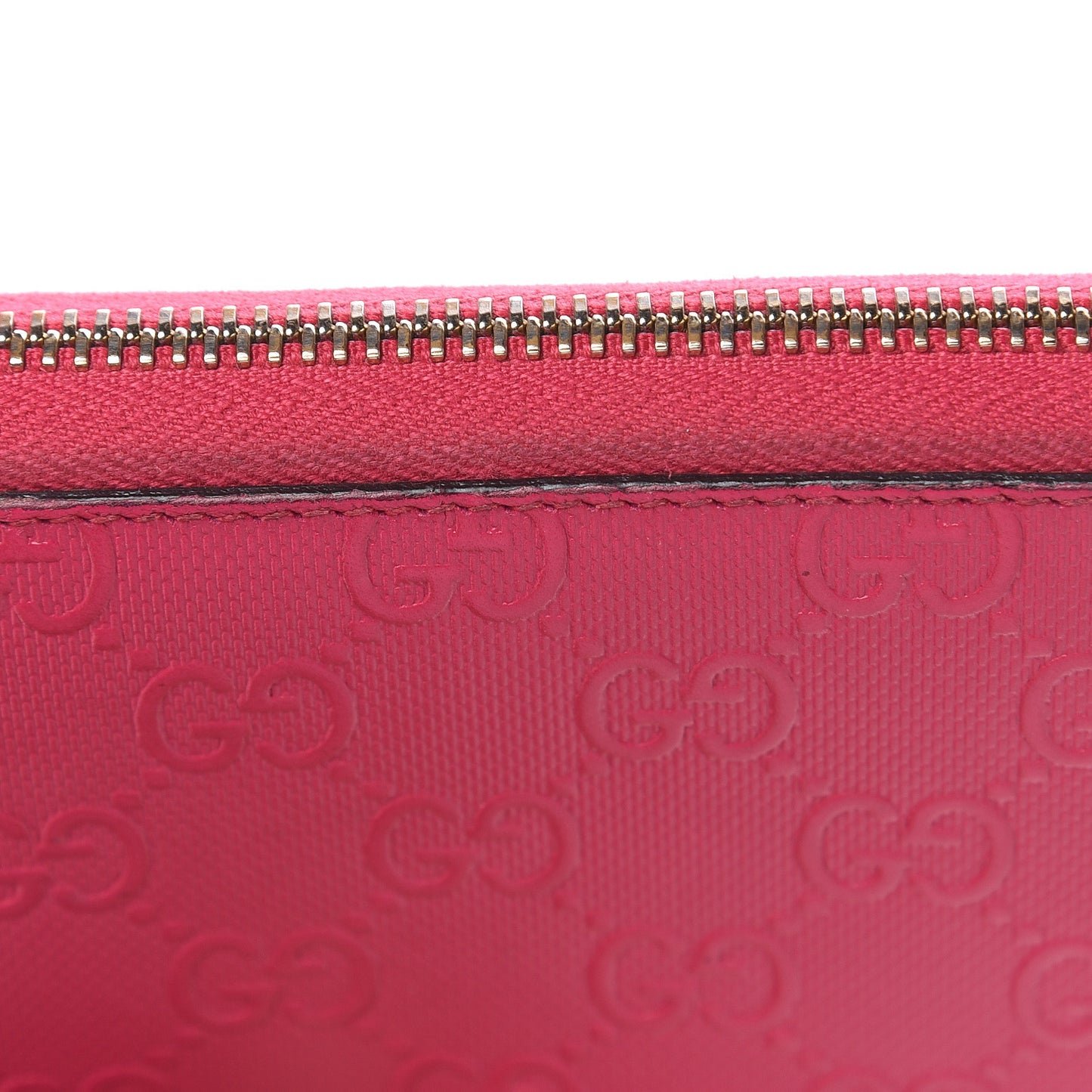 HIlary Lux GG Monogram Embossed Studded Zip Around Wallet Blossom