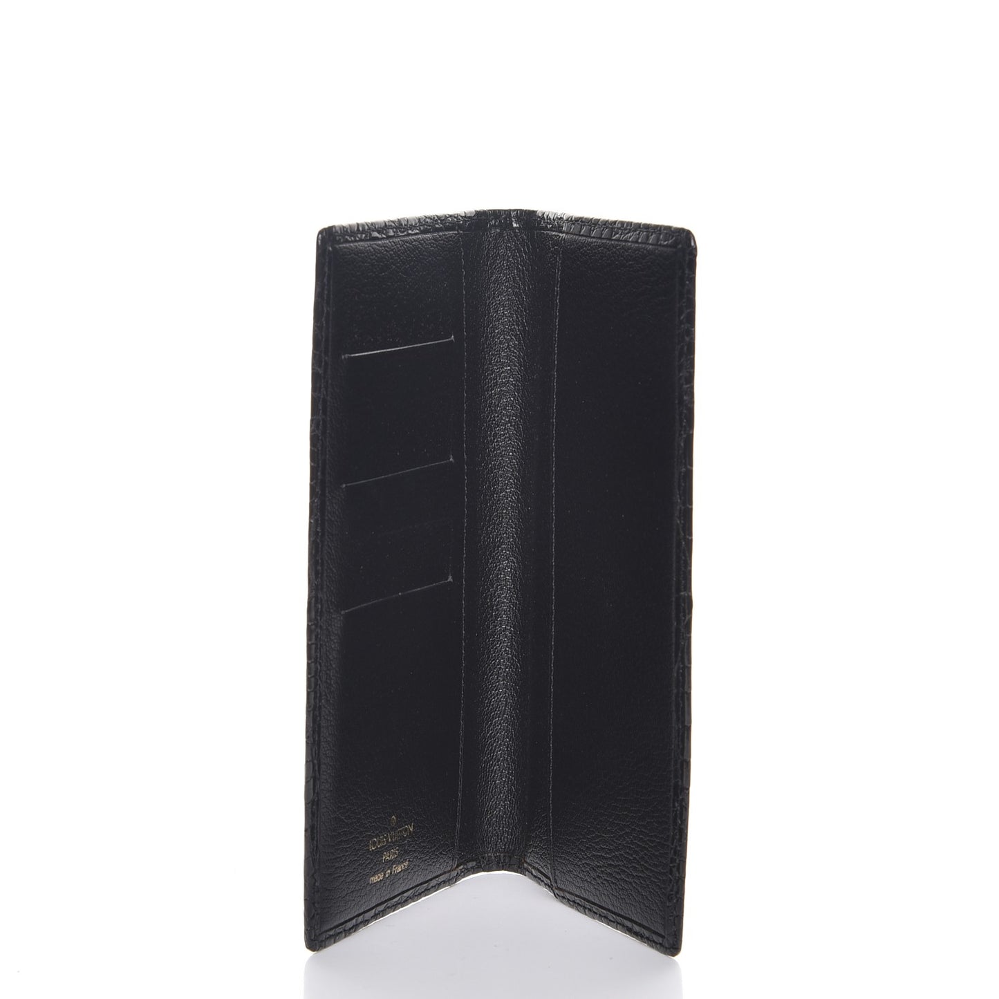 Alligator Checkbook Wallet Black