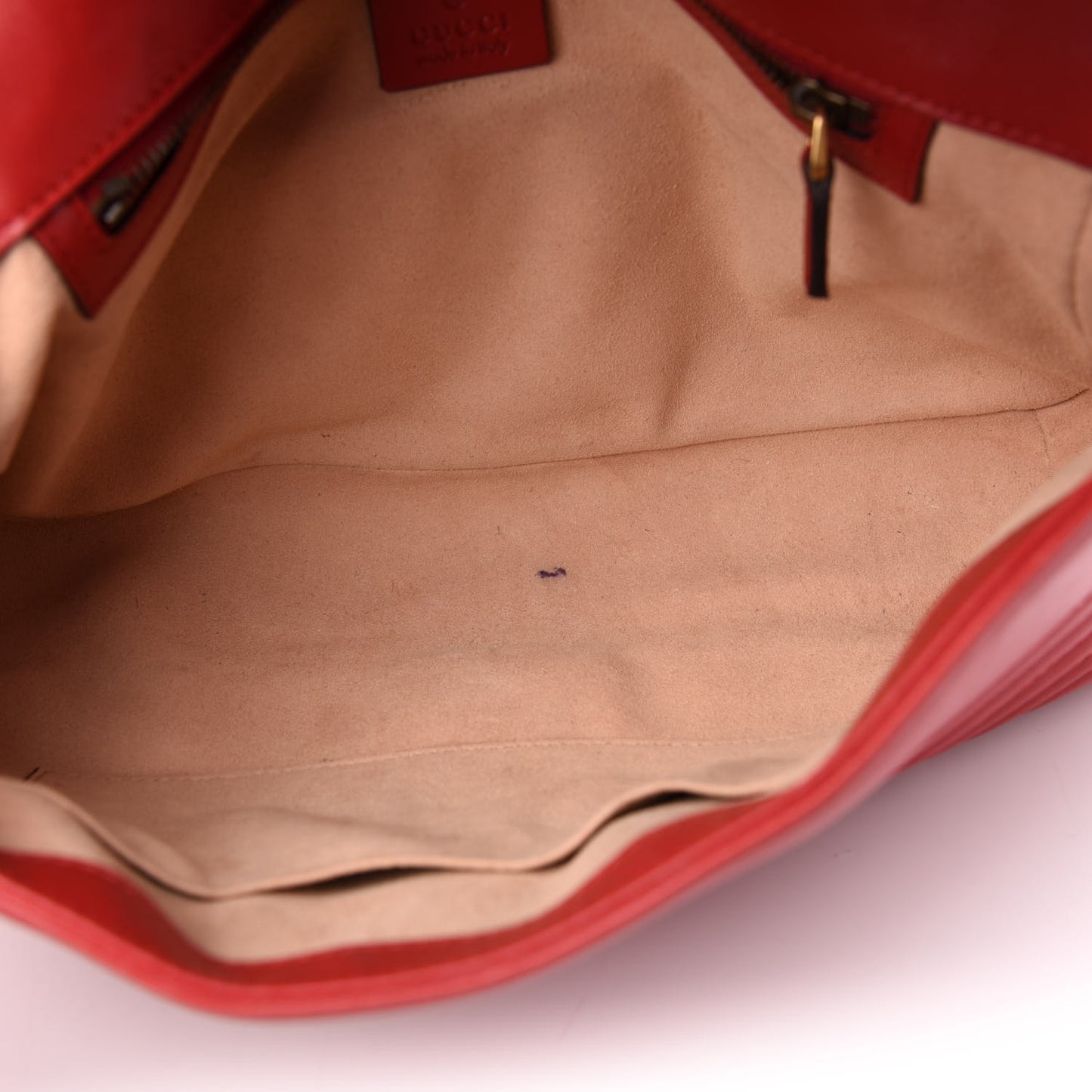 Calfskin Matelasse Medium GG Marmont Shoulder Bag Hibiscus Red