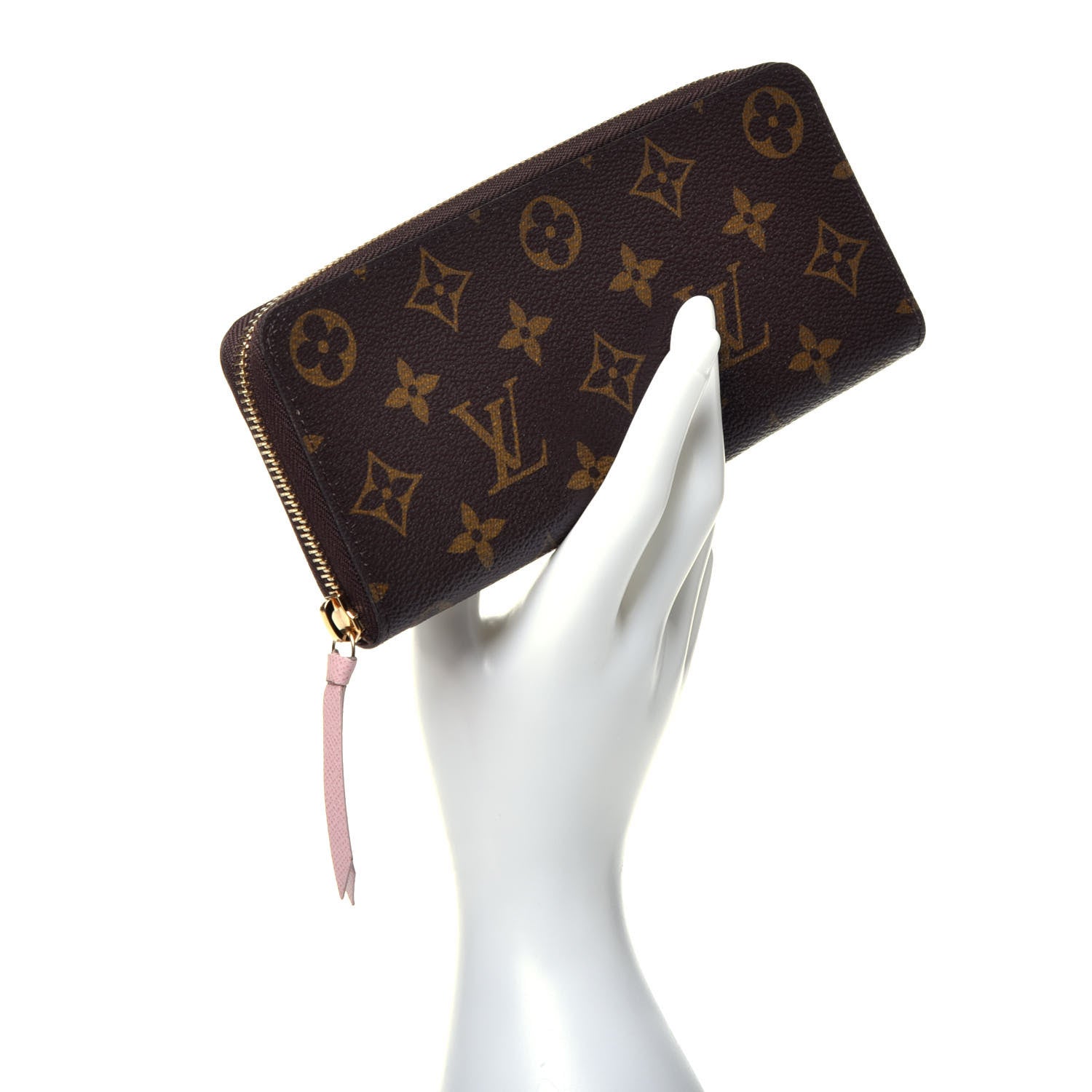 Louis Vuitton Monogram Clemence Wallet Rose Ballerine 2 of 7