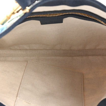 Gucci Canvas Flora Medium Jackie Hobo Blue Agata 5 of 9