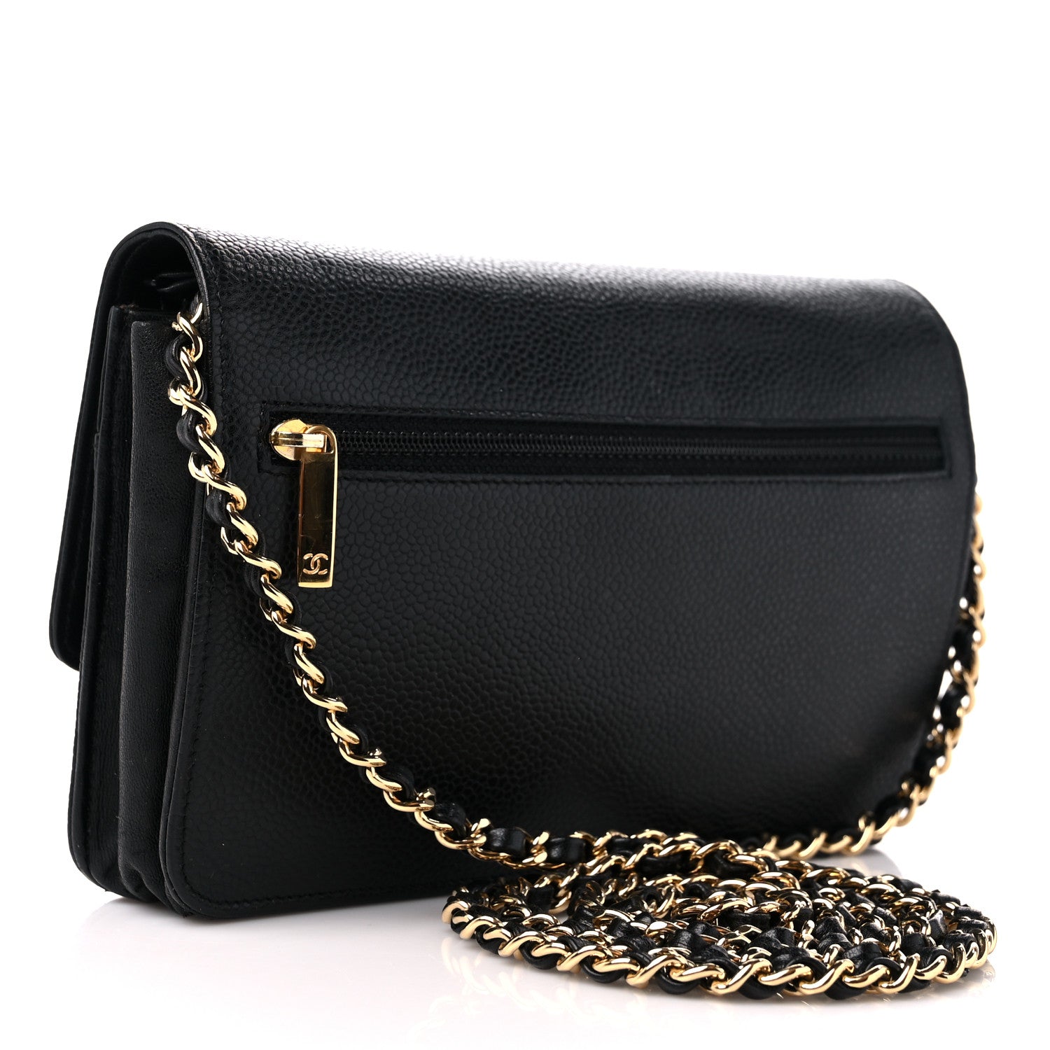 Chanel Caviar Timeless CC Wallet on Chain WOC Black 3 of 13