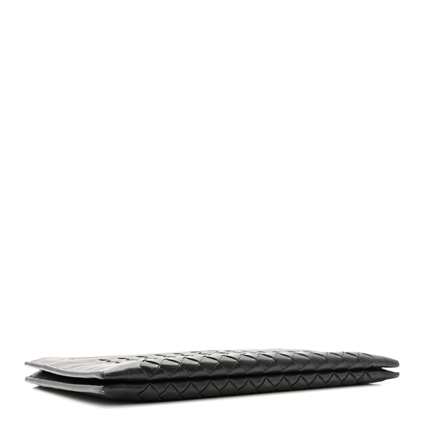 Nappa Intrecciato Wristlet Zip Wallet Black