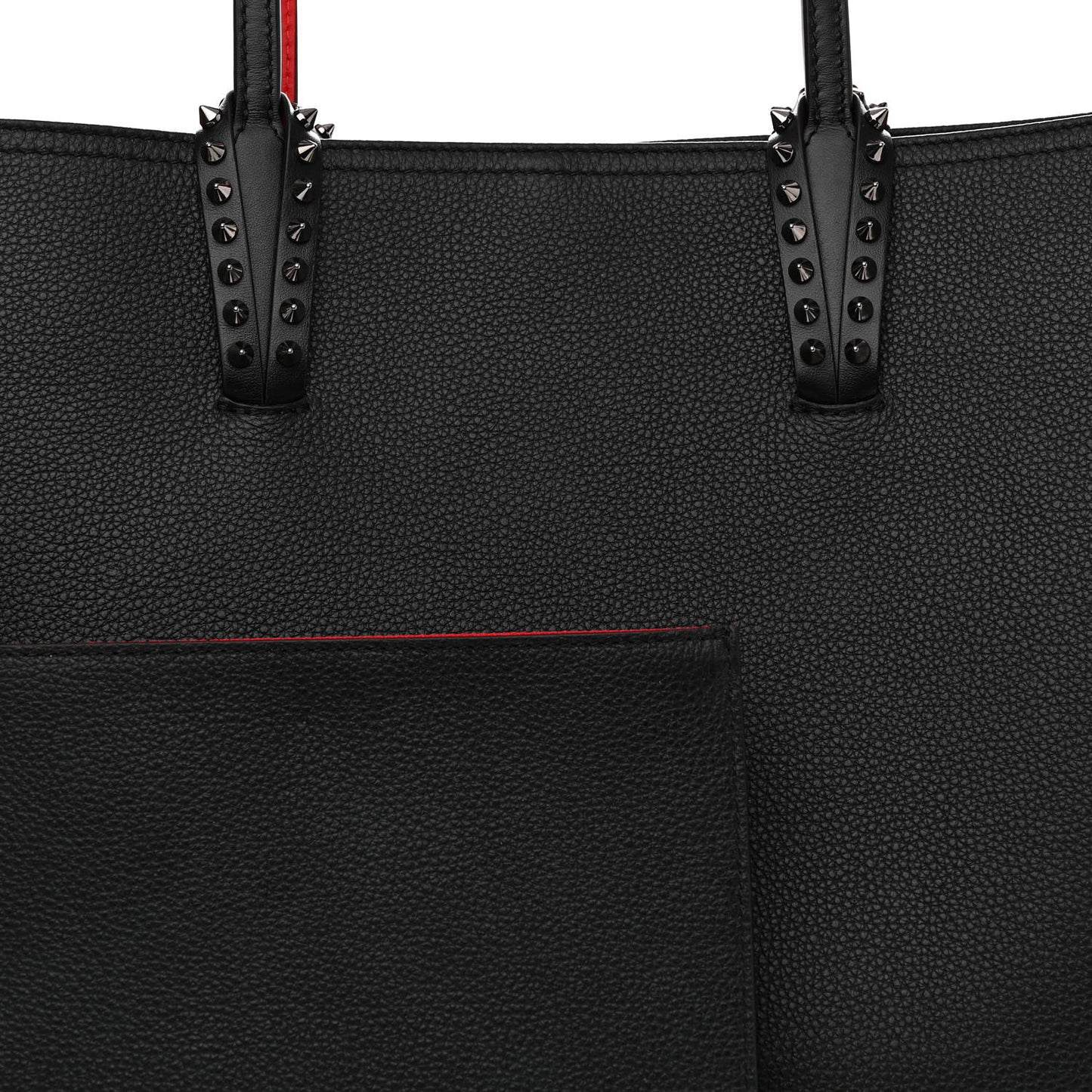 Calfskin Spikes East West Cabata Tote Black