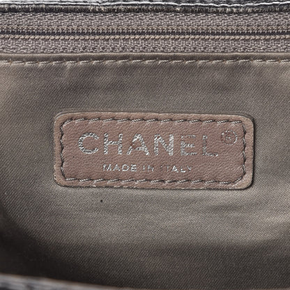 Chanel Crackled Calfskin Quilted Large Flap Black 7 of 14
