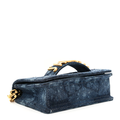 Christian Dior Denim Embroidered Mini J'Adior Chain Flap Bag Blue 4 of 12