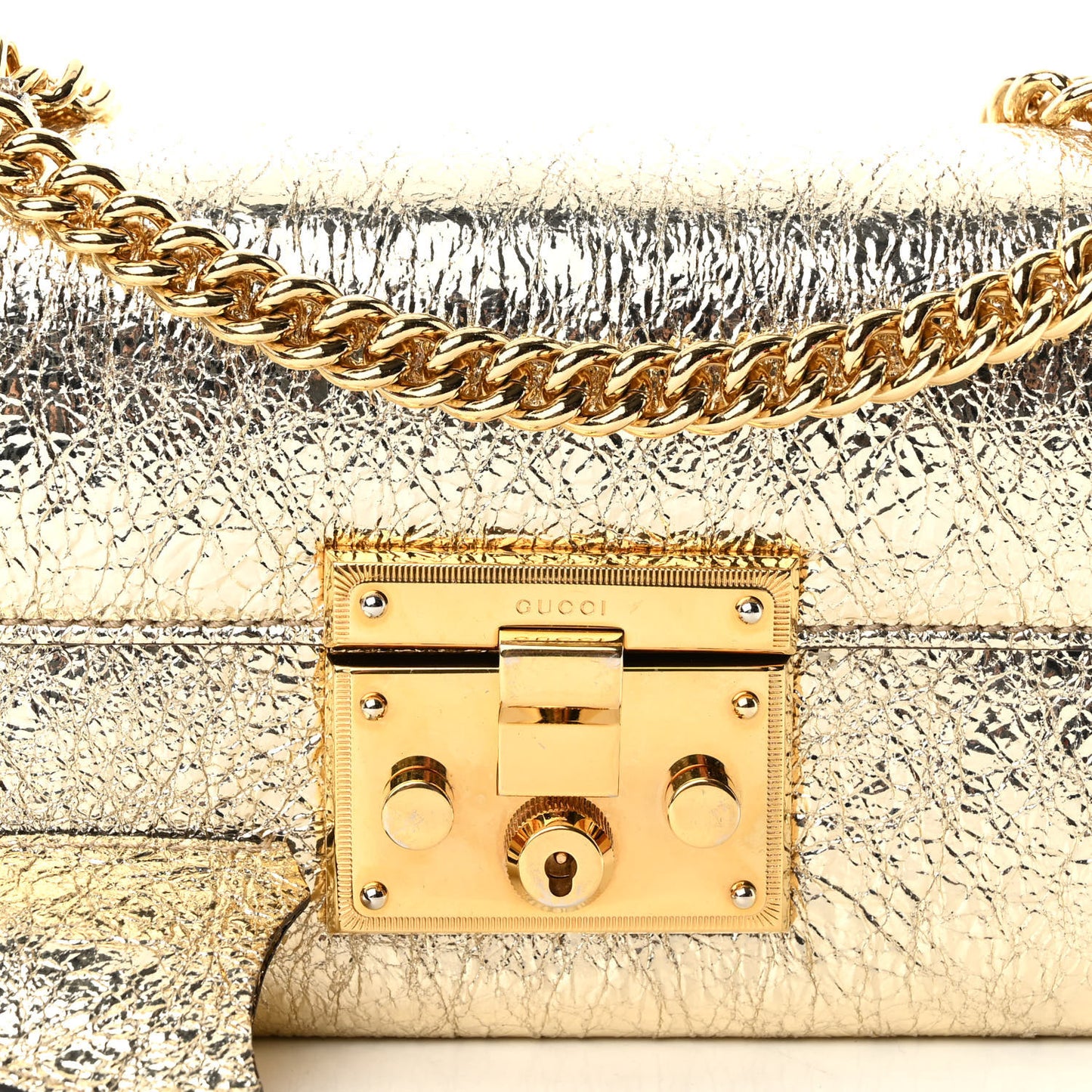 Galassia Small Padlock Shoulder Bag Platino