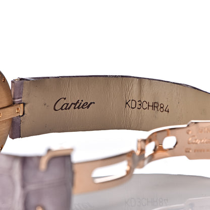 Cartier 18K Yellow Gold Alligator Diamond Bezel 27mm Captive De Cartier Quartz Watch Grey 8 of 8