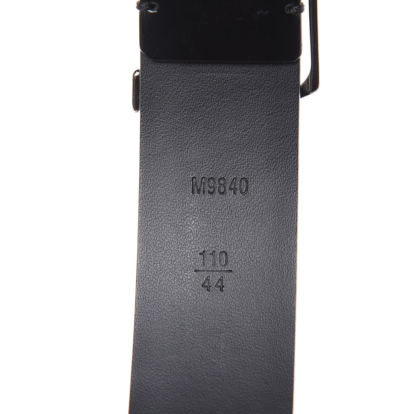 Glazed Calfskin LV Anagramme 30mm Belt 110 44 Black