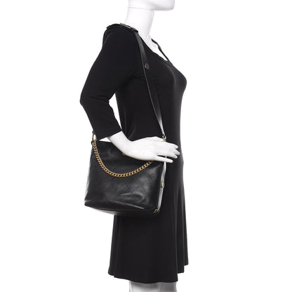 Chanel Calfskin Stitched Button Up Hobo Black 2 of 10