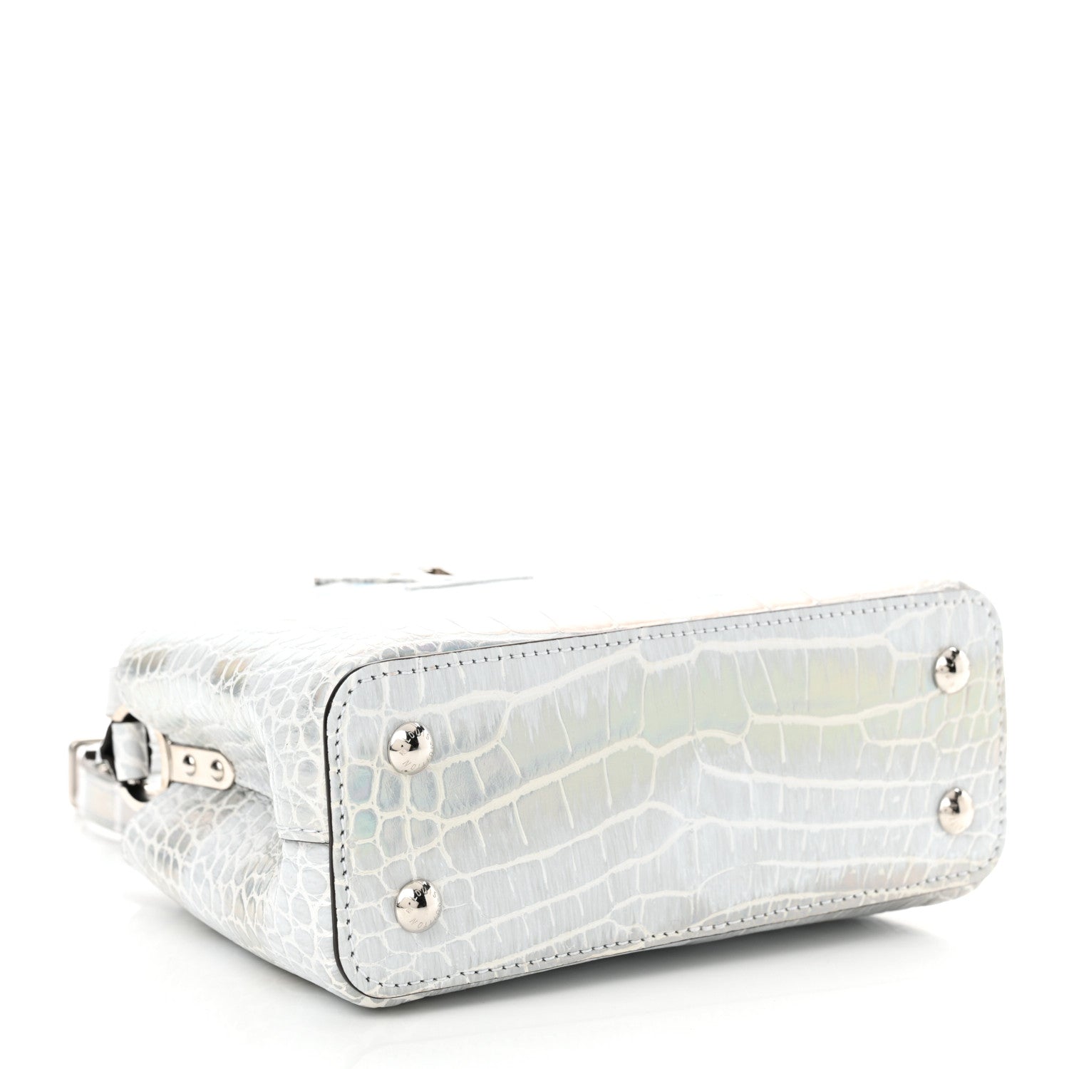 Louis Vuitton Alligator Mini Capucines Silver 4 of 10