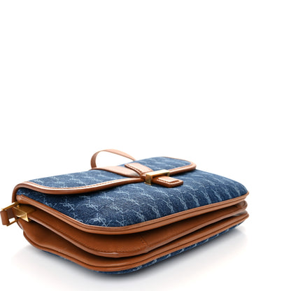 Saint Laurent Suede All-Over Monogram Small Le Monogramme Satchel Denim 4 of 12