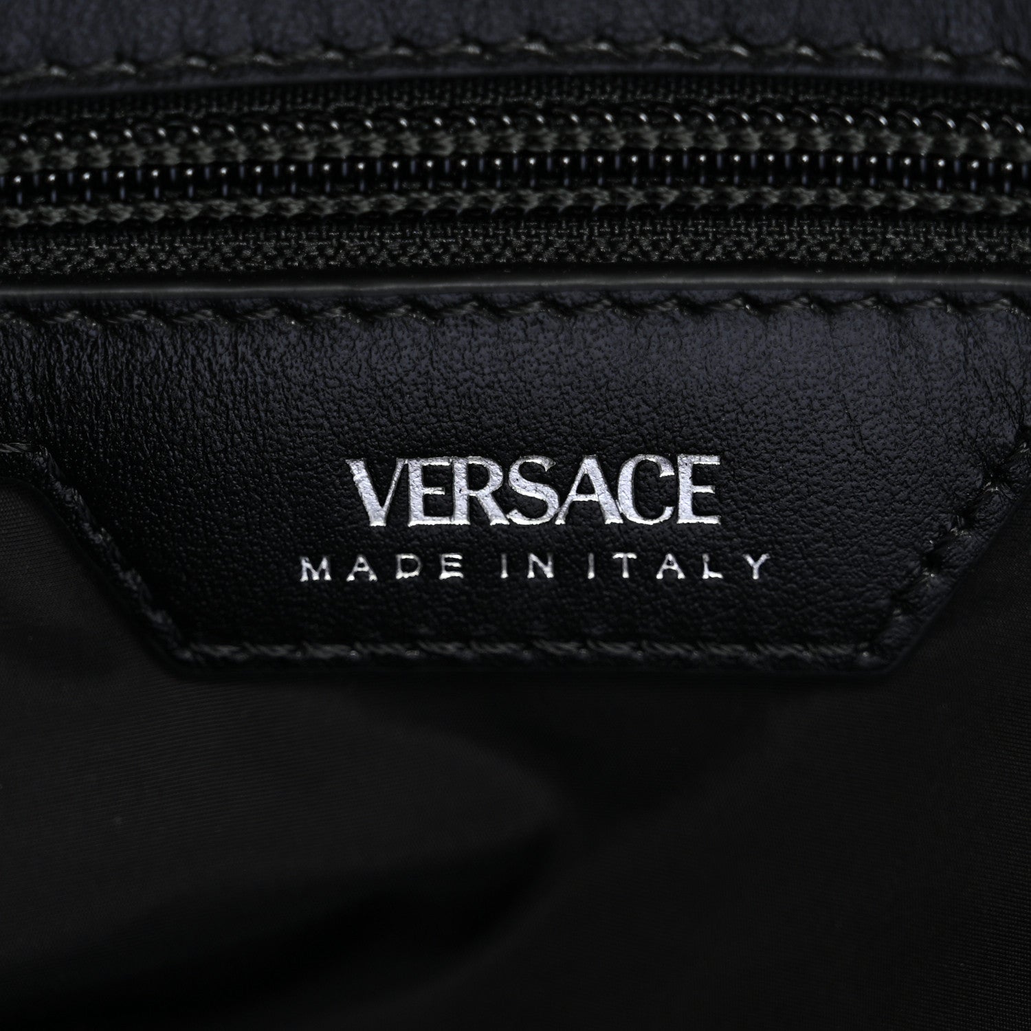 Versace Nylon Baroque Medusa Belt Bag Black White 6 of 10