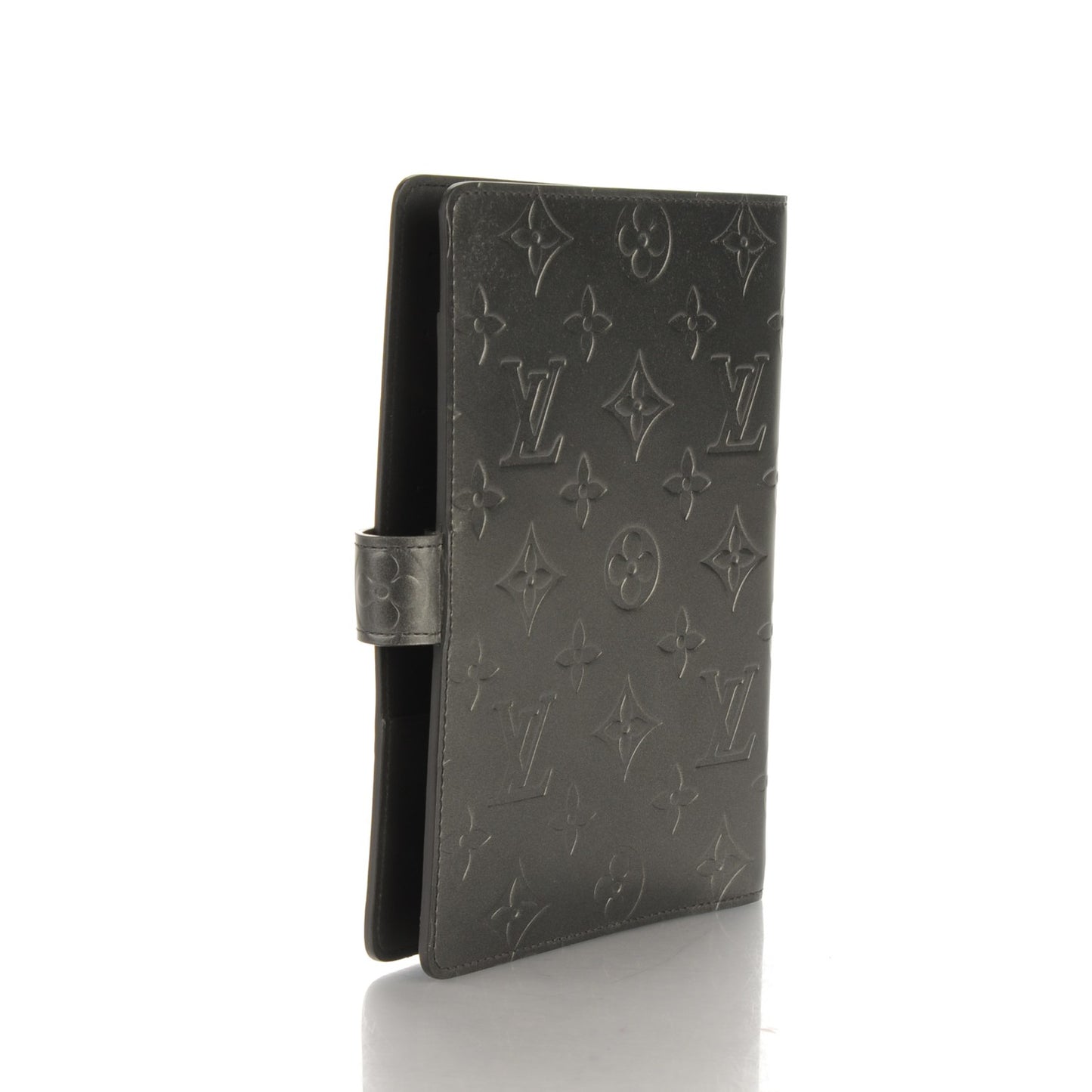Mat Monogram Medium Ring Agenda Cover Black
