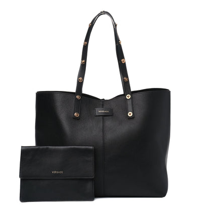 Versace Calfskin Palazzo Tote Black 1 of 5