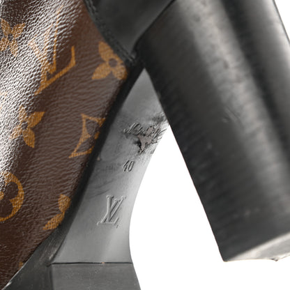 Louis Vuitton Patent Calfskin Monogram Star Trail Ankle Boots 40 Black 9 of 16
