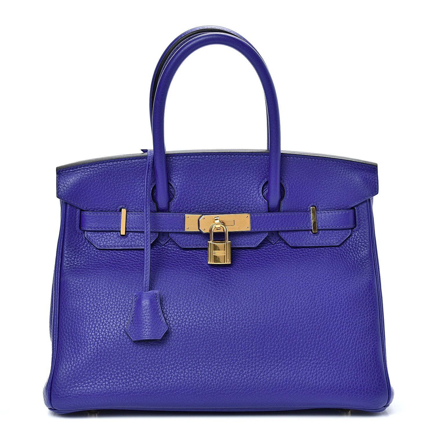 Hermes Taurillon Clemence Birkin 30 Bleu Electrique 1 of 12