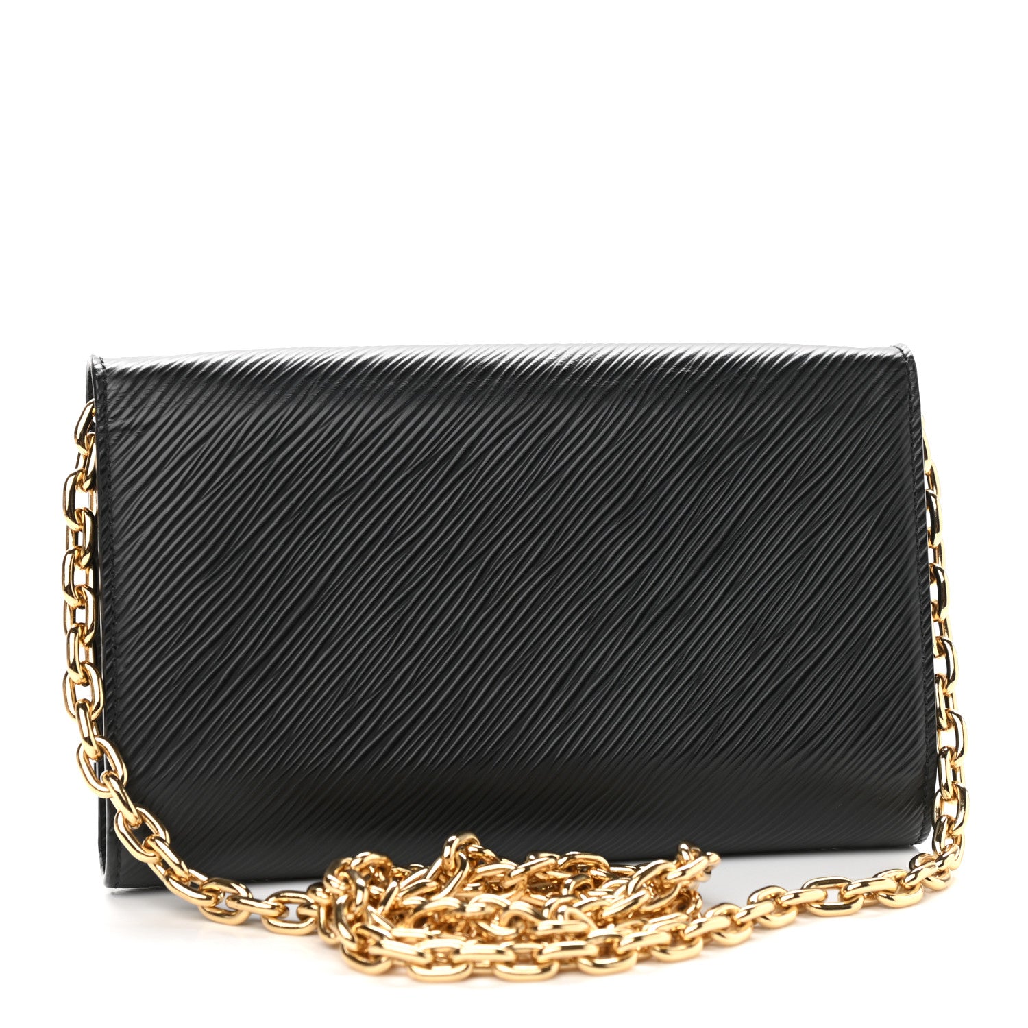 Louis Vuitton Epi Love Lock Twist Chain Wallet Black 3 of 9