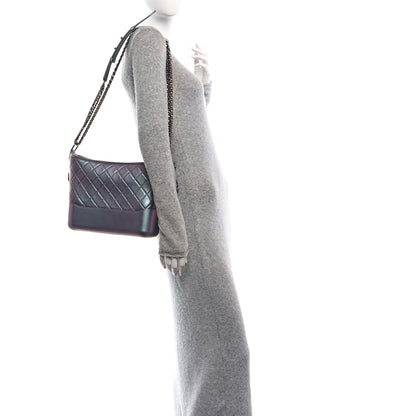 Chanel Iridescent Lambskin Calfskin Quilted Medium Gabrielle Hobo Light Purple 2 of 11