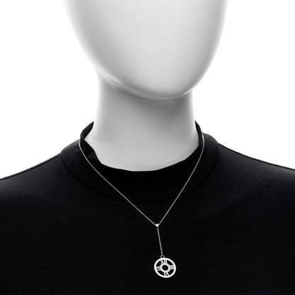 Tiffany 18K White Gold Diamond Atlas Lariat Pendant Necklace 2 of 6