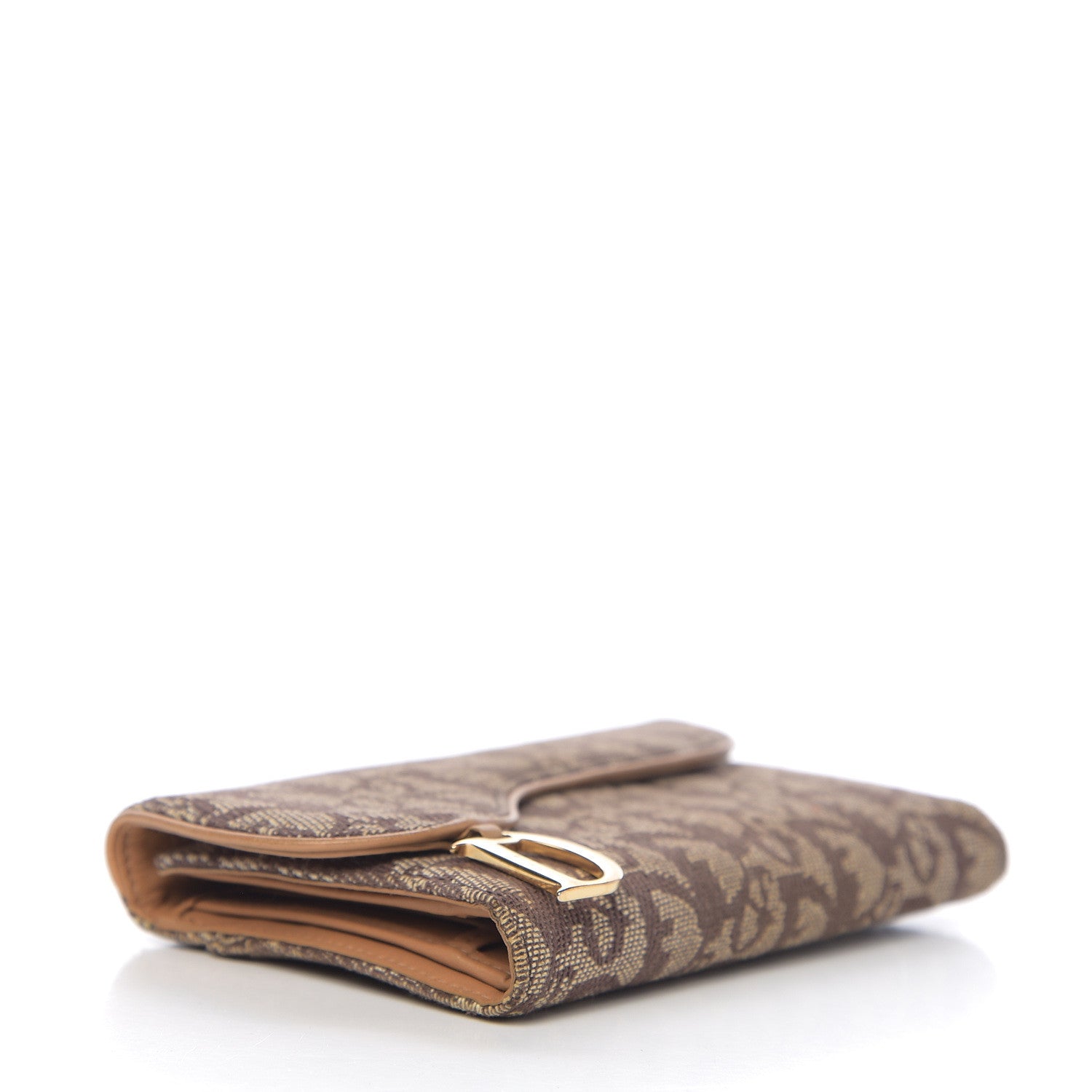 Christian Dior Monogram Saddle Wallet Beige 3 of 7