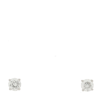Tiffany Platinum Diamond .36ctw Solitaire Earrings 1 of 4