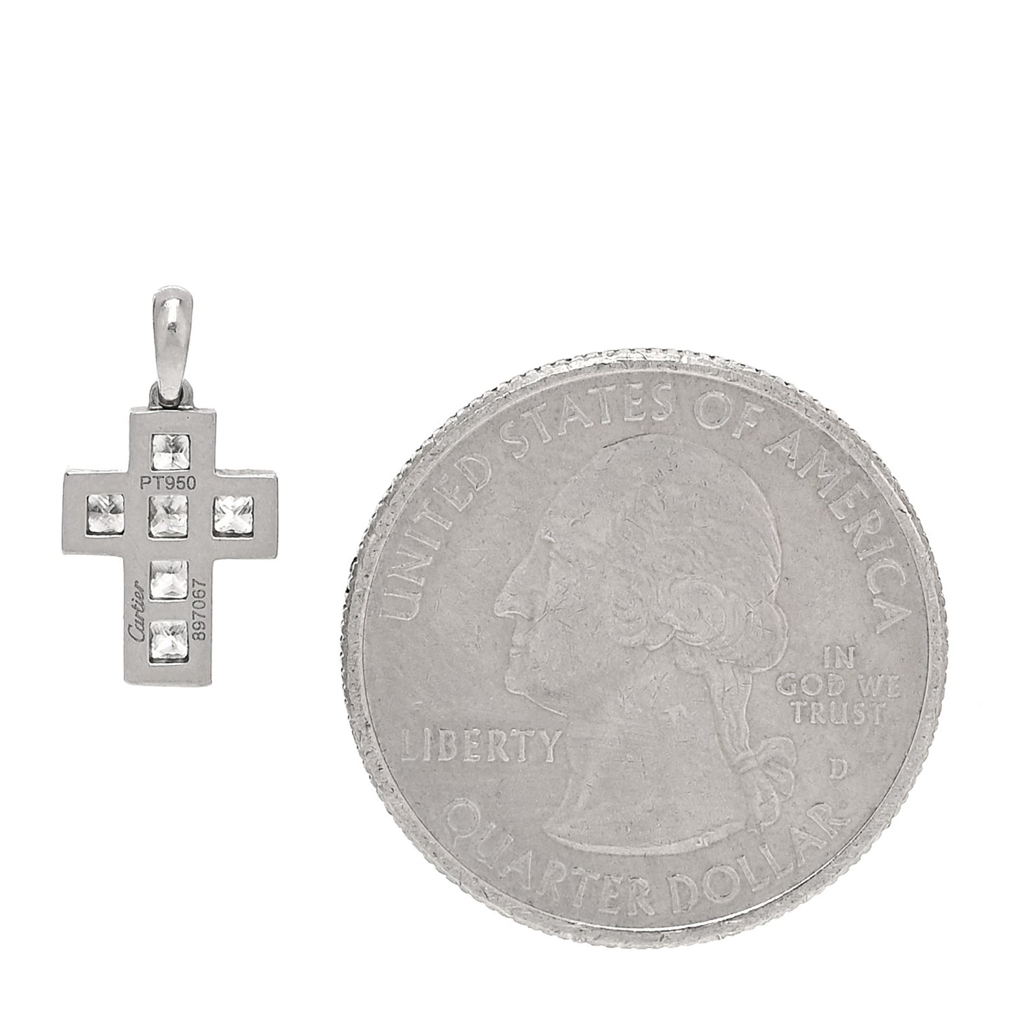 Platinum Diamond Cross Pendant