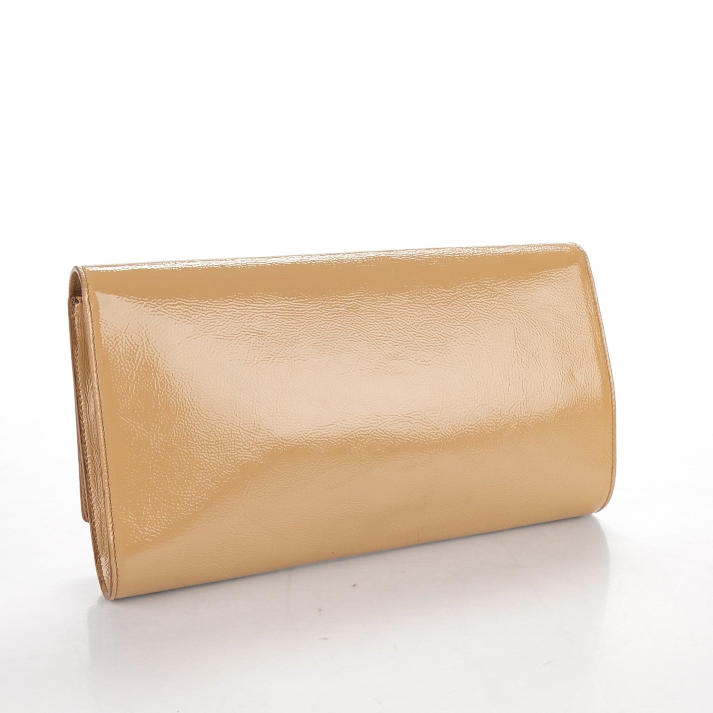 Saint Laurent Textured Patent Calfskin Monogram Large Belle De Jour Clutch Nude 3 of 7
