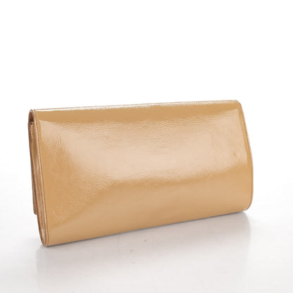 Saint Laurent Textured Patent Calfskin Monogram Large Belle De Jour Clutch Nude 3 of 7