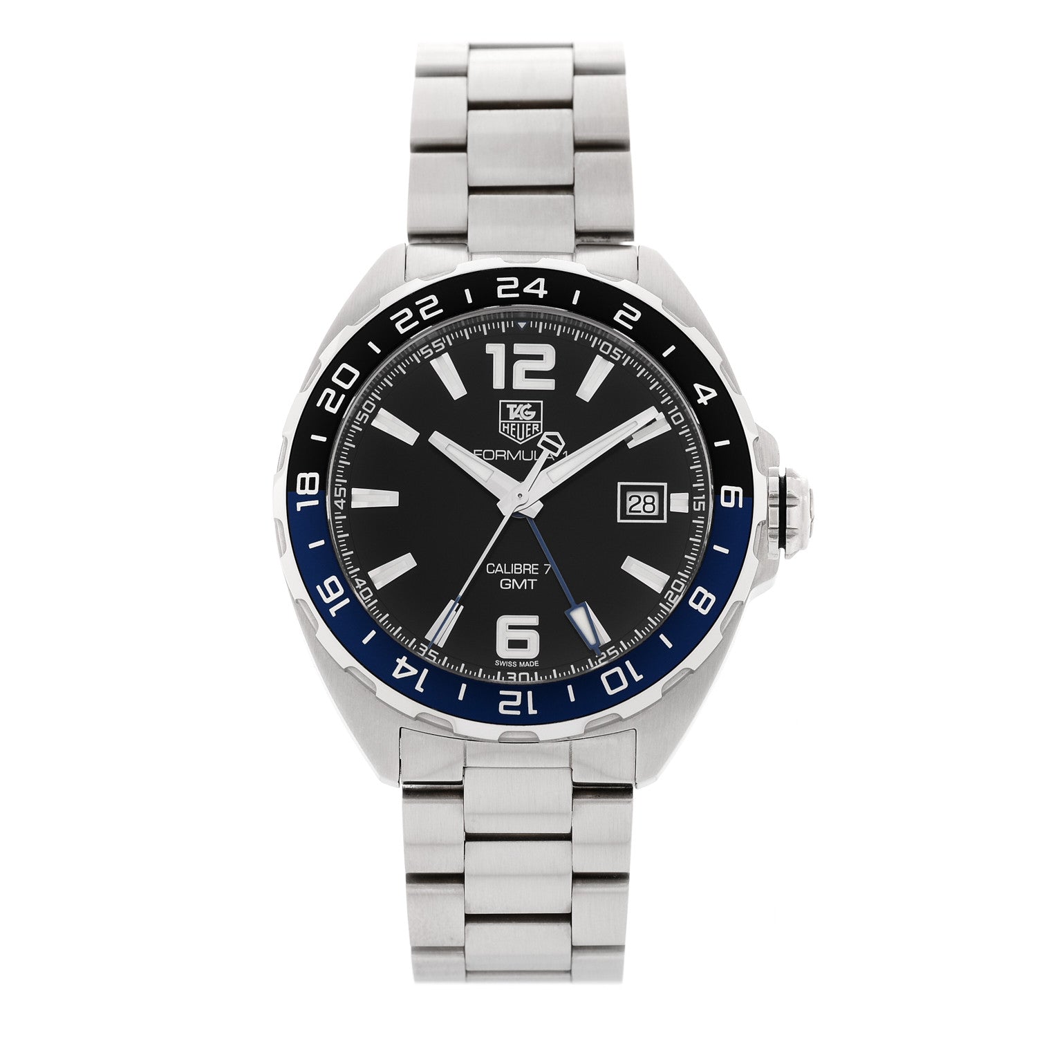 Tag Heuer Stainless Steel 41mm Formula 1 Calibre 7 Automatic Watch Black WAZ211A 1 of 5