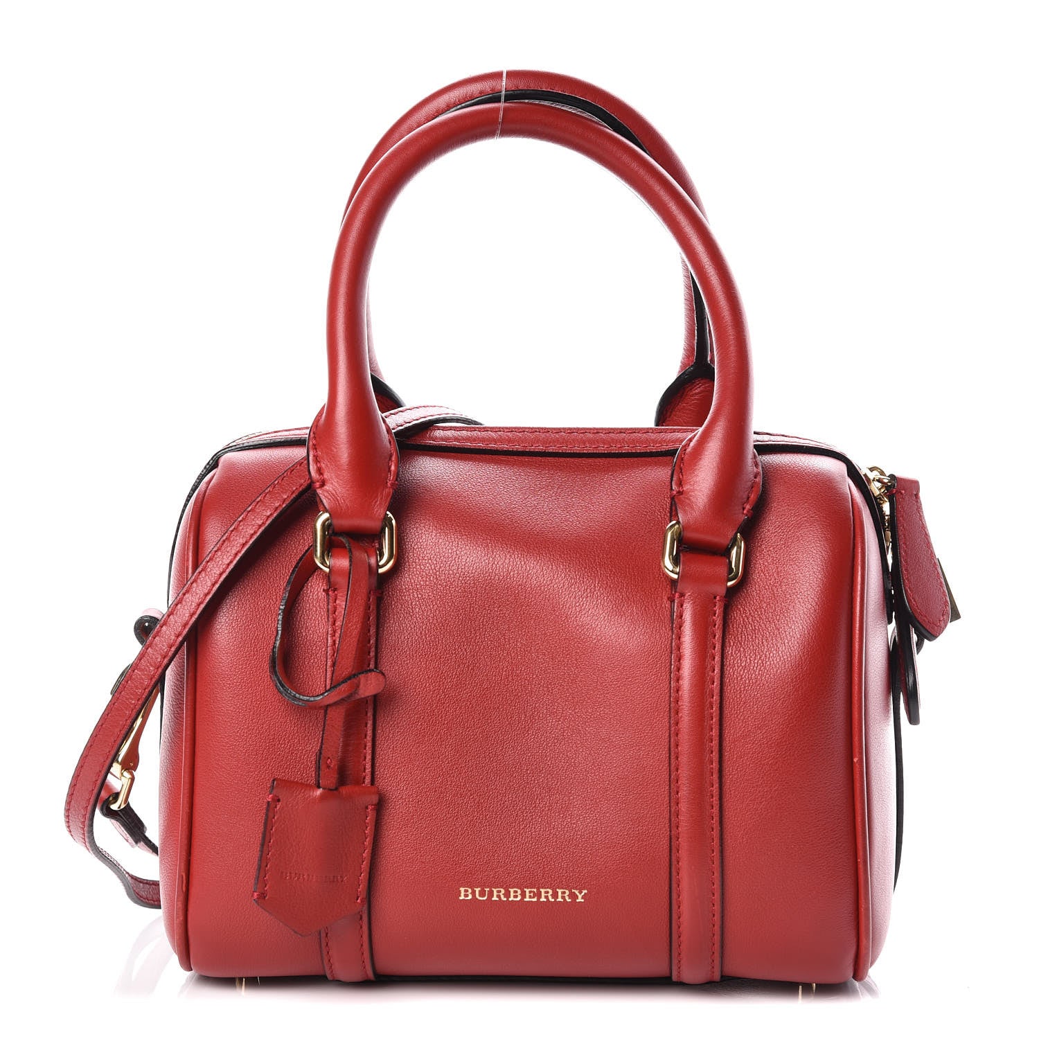 Burberry Soft Calfskin Small Alchester Bowling Bag Red 1 of 13