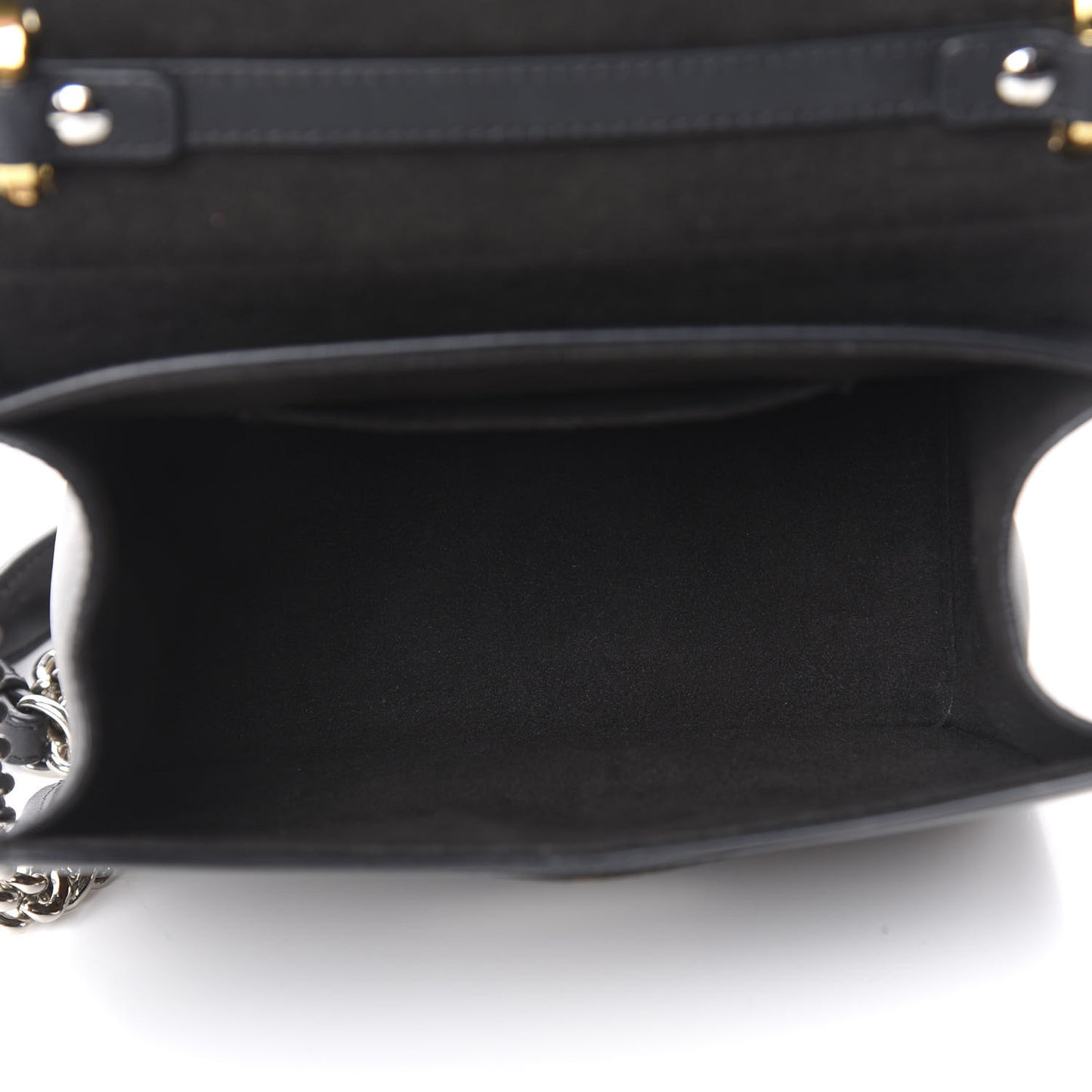 Vitello Century Velvet F is Fendi FF Small Kan I Shoulder Bag Black Tobacco