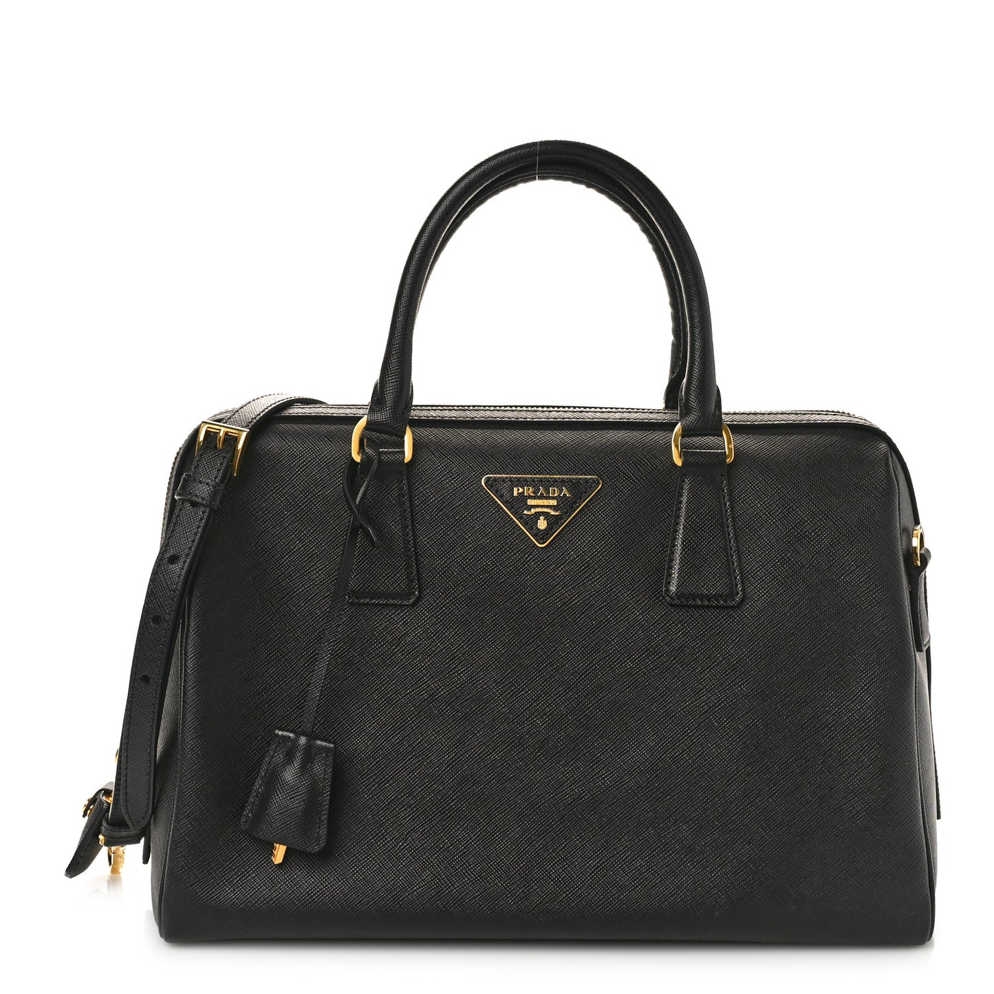Saffiano Lux Bowler Black