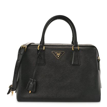 Prada Saffiano Lux Bowler Black 1 of 8