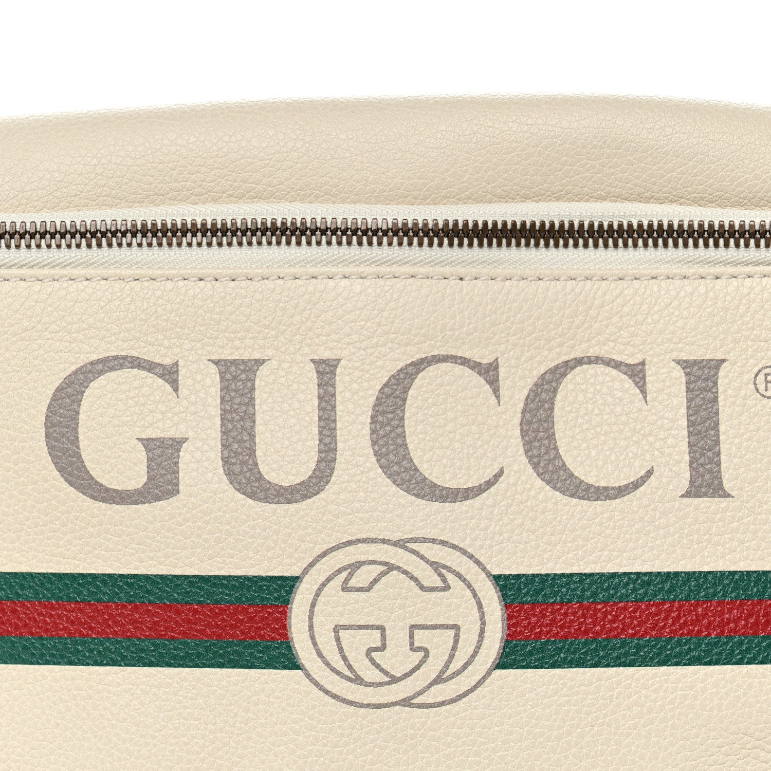 Gucci Grained Calfskin Logo Belt Bag White 8 of 10