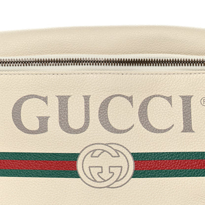 Gucci Grained Calfskin Logo Belt Bag White 8 of 10