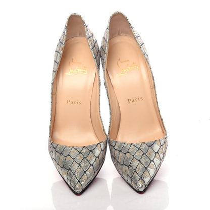 Christian Louboutin Lurex KAA Decollete 554 120 Pumps 37.5 Silver 5 of 9